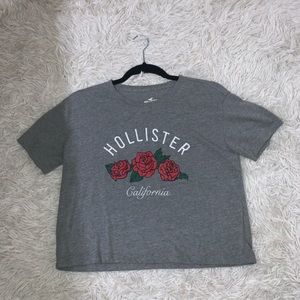 Hollister grey crop top